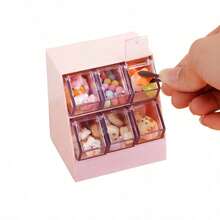 Mini Snack Storage Rack, Cute Drawer-Style Small Storage Rack, Mini Dollhouse - Multicolor - View 1