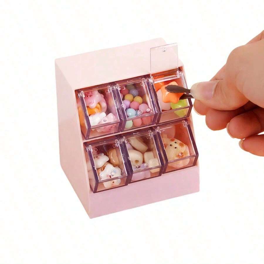 Mini Snack Storage Rack, Cute Drawer-Style Small Storage Rack, Mini Dollhouse - Multicolor - View 1