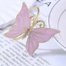 8PCS Flower Butterfly Napkin Ring Holder For Easter Wedding Party Family Gathering Napkin Cloth Ornament Decoration,C - A - View 3
