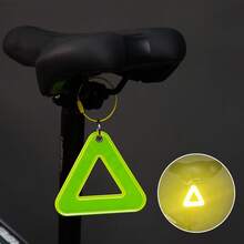 自行车反光三角标志，公路自行车反光安全警示标志。高可见度反光三角贴纸，适用于自行车、背包、宠物，增强夜间可见度。 - 彩色 - 查看 6