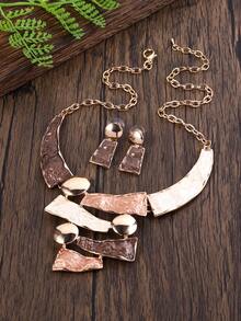 Cring Coco 1 Bohemian Style Zinc Alloy Geometric Exaggerated Personalized Street Retro Unique Design Women's Jewelry Set - Elegant Khaki Enamel, KC Golden Plated Embellishment, Very Suitable For Daily Wear, Party Banquet Luxury Jewelry Mother's Day Gift - Geometry 1 - View 8