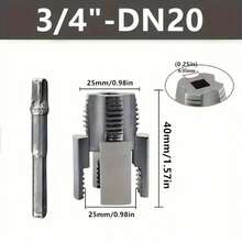 2pcs 2-In-1 Internal & External Threaded Pipe Cutter Tool, Fits 1/2", 3/4" And 1" Threads, Compatible With Drill, PVC Pipe Cutting Tool Set, Ideal Plumbing Tool Kit - Wire Opener - View 3