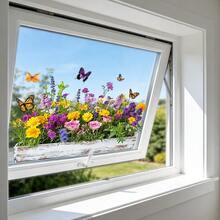 1/3 miếng dán cửa sổ hình hộp hoa gỗ sống động như thật với chủ đề khu vườn mùa xuân. Miếng dán kính tĩnh điện hai mặt, có thể tái sử dụng, làm bằng PVC. Thích hợp cho phòng ngủ, phòng khách, nhà bếp, phòng tắm và trang trí nhà cửa. - Nhãn dán cửa sổ - Xem 9