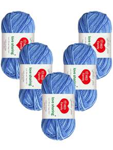 250g 5pcs/Set Ombre Acrylic Yarn Kit, Suitable For Weaving Bags, Scarves, Shawls, Clothing And DIY Wallet Making - Variegated Yarn - View 15