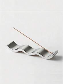 Modern Luxury Silver Ceramic Incense Stick Holder, Indoor Home Creative Aromatherapy Base, Tabletop Decor Accessory - Silver - View 6
