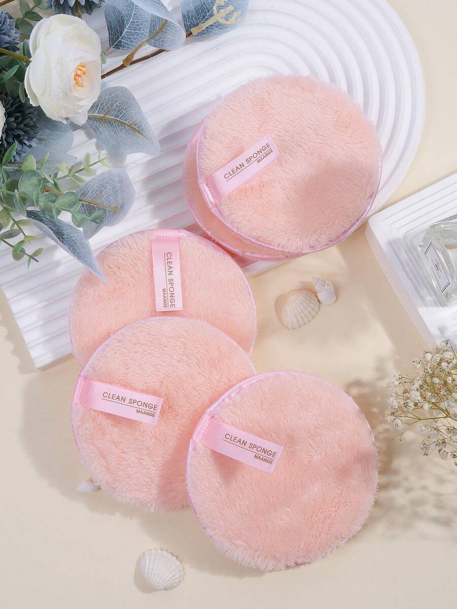 MAANGE 5pcs Soft Skin-Friendly Makeup Remover Sponges, Cleaning Tools, Portable Travel