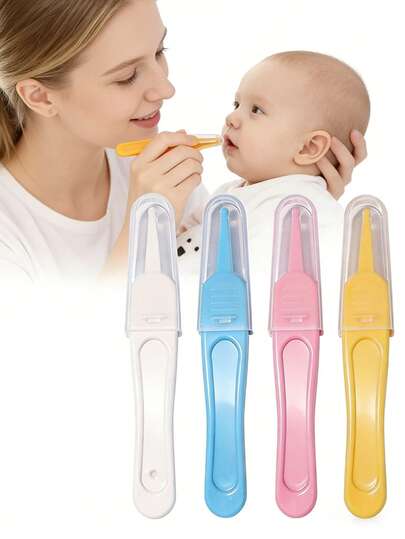 4pcs/1set Baby Daily Care Cleaning Tweezers Round Head Clamps, Newborn Care Set, Infant Nail Clipper 4-Piece Material, Children's Trimming Care Tools, Newborn Gift Set, Newborn Care Tools, Newborn Care Gift