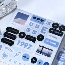 每本20张，免裁剪复古英式装饰贴纸，适用于DIY笔记本、礼品包装标签、笔记本拼贴、相册日记装饰、剪贴簿、工艺装饰等，趣味贴纸，Kindle适用。 - 貼紙本 - 查看 4