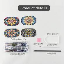 Mandala Pattern Diamond Painting Handmade Art Hair Accessory Retro U-Shaped Hair Stick Updo Ornament - Sets - View 11