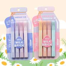 4pcs Cream-Colored Fluorescent Highlighter Pens, Elegant Cream Tone Highlighters For Students, Suitable For Diary, Notebook Highlighting, Back To School Supplies, Office Marker Pens - Sets - View 15