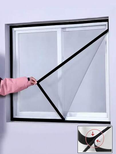 1 Pc Summer,,Self-Adhesive Mosquito Net, Reusable, Lightweight & Breathable, Insect-Proof Window Screen, Mosquito Net With Multiple Sizes To Choose From,