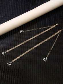 1对可调节防滑肩带，女士水钻文胸肩带，隐形内衣肩带，多功能饰品 - 銀色 - 查看 7