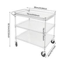 YUNRUX Food Service Carts & Trolleys - Silver - View 2