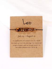 12 Zodiac Natural Stone Handmade Braided Bracelet, Friendship Bracelet For Women - Bracelet - View 23