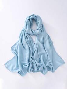 1pc Cotton Solid Color Scarf Shawl, Versatile Women's Beach Cover-Up, Lightweight & Soft, Classic Scarf/Shawl/Blanket, Large Size Suitable For Evening Dress Party, Travel, Office, Wedding - Multicolor - View 40