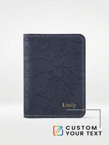 1个定制姓名护照夹，个性化烫印花卉图案手工护照套，优雅旅行配件，送给朋友和伴娘的定制礼物 - 明亮 - 查看 12