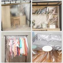Multipurpose Disposable Furniture Dust Cover, Provides Dust Protection For Furniture During Long-Term Storage Or Renovation, Waterproof, Odorless, Transparent PE Film - Multicolor - View 10