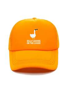 1pc Fashion Sponge Cap SILLY GOOSE Printing Adult Truck Driver Hat Baseball Hat Fishing Hat Funny Gift Hat For Men And Women Spring And Summer - Multicolor - View 9