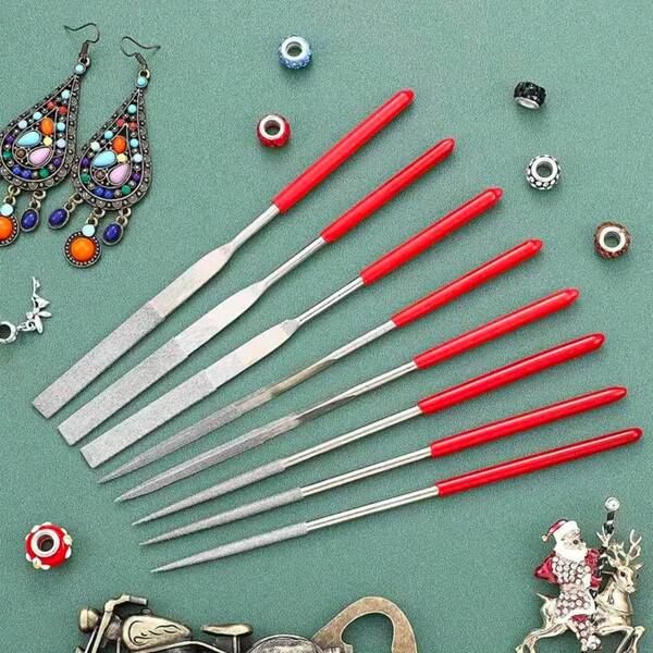 10pcs Diamond Assorted Needle Files, DIY Mini Model Metal Rasp Files Precision Assorted Steel Rasp Metal Woodworking Grinding Trimming Repair Tool Set