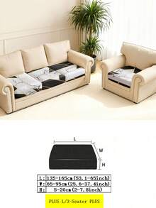 1 Pc Simplicity Sofa Cover Geometry Sofa Seater Cushion Cover Stretch Material Seater Cushion Cover - Multicolor - View 18