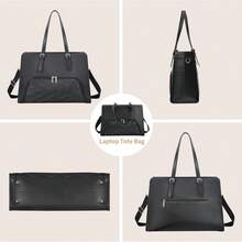 Women's Lunch Tote Bag Multi-Pocket Laptop Handbag Insulated Laptop Briefcase With Lunch Compartment Features Thermal Insulation And Leak-Proof Design Crafted From Premium Waterproof PU Leather With Polyester Lining Scratch-Resistant And Durable. 15.6-Inch 2-In-1 Lunch Tote Bag. Large-Capacity Laptop Bag. The Perfect Mother's Day Gift. An Ideal Work Companion For Carrying Or Storing Lunch, Fruit, And Beverages, Suitable For Various Occasions. Perfect For College, Work, Picnics, Camping, And More. Suitable For Professionals, Teachers, Nurses, Office Settings, And Casual Outings. - 查看 8