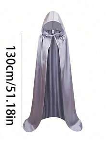Áo choàng trùm đầu Halloween, Áo choàng phù thủy màu đen mềm mại dành cho cả nam và nữ, Trang phục cosplay, Đồ dùng tiệc tùng, Trang trí ngày lễ - 1 cái - Xem 35