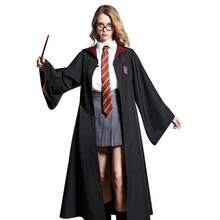 1pc Warner Bros. -Style Or House Robe: Black Long Robe With Red Collar, Embroidered Dragon Head Emblem, Realistic School Uniform Design, Combining Fashionable And Magical Campus Vibe, Suitable For Cosplay, Collection, And Themed Parties, Comfortable And Well-Fitted. - Multicolor - View 1
