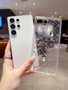 1pc Strawberry Rabbit Android Phone Case, Precise Cutout Camera Protection Compatible With Samsung Galaxy S25 Ultra/Galaxy S24 Ultra/S24/S23 Ultra/A56 5G/A55 5G/A52s 5G/A26 5G, Nothing, Pixel, Protective Cover - Multicolor - View 3