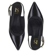 Loris Shoes Oficial Women's Slingback Pump With Medium Stiletto Heel And Buckle On The Upper - Elegant And Dressy 028 - 黑色 - 查看 3