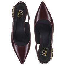 Loris Shoes Oficial Women's Slingback Pump With Medium Stiletto Heel And Buckle On The Upper - Elegant And Dressy 028 - 紅木色 - 查看 3