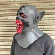 1pc Halloween Scary Funny Vampire Face Mask, Horror Zombie Headpiece Adult Party Prop Latex Toy, Alien COS Headgear, Holiday Costume Prop, Ghastly Ghost Mask, Cosplay Outfit, Halloween Theme Party Decor, Stage Performance Accessory, Holiday Party Costume, Masquerade Prop, Suitable For Halloween, Christmas, Carnival, Parties And More, Great Gift For Family And Friends, Daily Pranks, Haunted House Decor - Mask - View 5