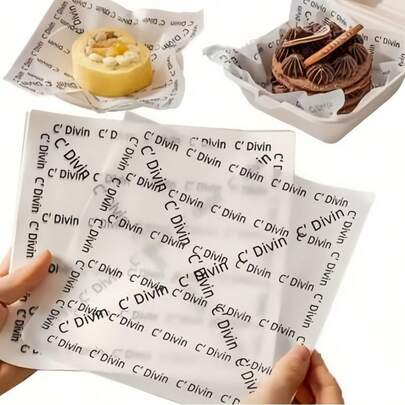 100pcs Food Packaging Paper, Kraft Paper, Sandwich Wrapping, Food Basket Liner, Grease-Proof Lining, Suitable For Pastries, Cookies, Fried Snacks, Bakeries, Restaurants, Parties, Kitchen Supplies 50/100pcs