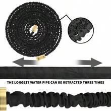 Expandable Garden Hose, Durable Waterproof Hose With 3-Fold Expandable Function, Comes With Spray Gun And 7 Function Adjustment, Black - Black - View 6