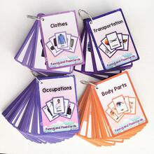 26 Categories Children's Daily Habits, Fruits, Foods, Body Parts English Montessori Flash Cards, Pocket Cards, Educational Learning Toys, Picture Memory Game Cards For Preschool - Multicolor - View 8