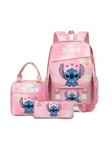 3pcs Cartoon Stitching Pattern Backpack Set, Suitable For Primary And Secondary School Students, Back To School Backpack - Multicolor - View 9
