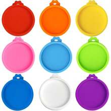 5 tapas para latas de comida para mascotas, aptas para alimentos y lavavajillas, cubren la mayoría de las latas de perros y gatos de tamaño estándar - Multicolor - Ver 5