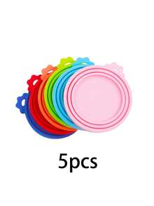 5 tapas para latas de comida para mascotas, aptas para alimentos y lavavajillas, cubren la mayoría de las latas de perros y gatos de tamaño estándar - Multicolor - Ver 13