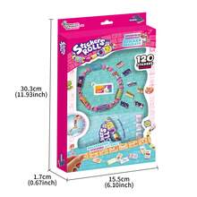 DIY Beaded Sticker Bracelet Kit - The OriginalWearable Shareable Toy Sticker Bracelet +Collection Book ,Includes 120 Mini Stickers,Includes A Wearing Necklace And 4 Rolls Of Super Mystery Stickers - Multicolor - View 3