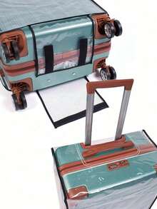 1pc Transparent Luggage Dust Cover, Made Of Waterproof PVC Material, Suitable For 20-Inch To 30-Inch Suitcases, Transparent Dust-Proof And Scratch-Resistant, Applicable For Beach Travel, College Dorm Move-In Season, Etc. Transparent Luggage Storage Bag, Easy To Find And Clean, Extending Travel And Luggage Lifespan (Suitcase Not Included) - Multicolor - View 1