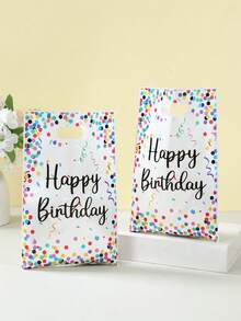 50pcs Colorful Polka Dot Gift Bags, Happy Birthday Tote Bags, Baby Shower Party Favor Bags, Gender Reveal Party Tabletop Decor, Birthday Party Goodie Bags, Happy Birthday Decorations, Welcome Baby Girl Party Supplies, New Born Boy Party Favor Packaging, First Tooth Theme Party Decorations, Boutique Shopping Bags, Room Decor, Home Decor, Birthday Gifts, Party Favors - Colorful Dot Birthday - View 11