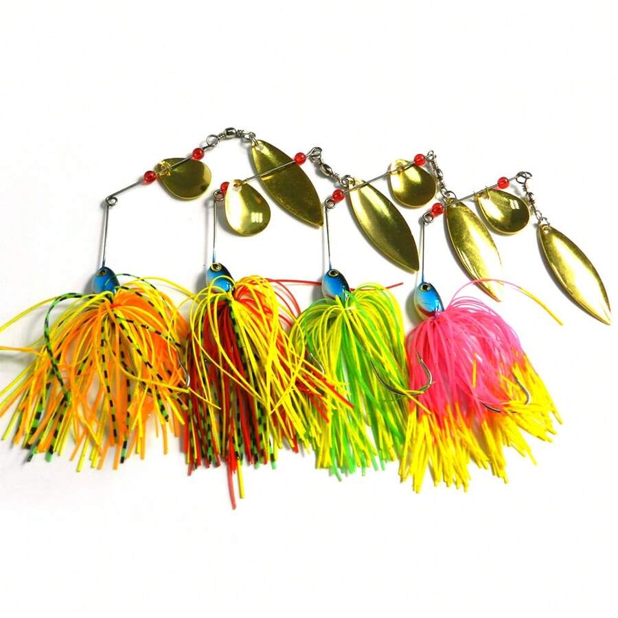 Mồi câu cá HENGJIA 1 cái 17g Đầu Buzzbait Kim loại cứng đính kim sa Mồi câu cá Wobbler Chìm Mồi câu cá Spinnerbait Lưỡi câu - Nhiều màu - Xem 1