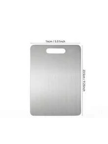 1pc High Quality Stainless Steel Double-Sided Round Cutting Board, Stainless Steel Chopping Board - Thickened Anti-Mold, Easy To Clean, Suitable For Kitchen, Dining Room, Meat, Fruits And Vegetables, Multifunctional And Practical, Minimalist Design - Silver - View 13