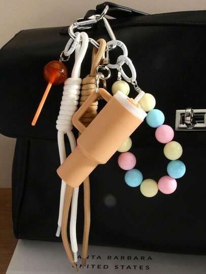 Mini Tumbler Keychain Cup Charm Decorative Bag Accessory For Girls Handbag And Backpack Charm