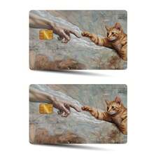 2pcs Colorful Credit Card Skin Stickers, Waterproof Scratch-Resistant Personalized Decorative Protective Stickers, Suitable For Credit/Debit/Transit Cards - C-multicolor - View 11