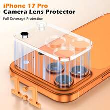 Shockproof Transparent Tempered Glass Camera Lens Protector 5 Pcs-Of Full-Covering Camera Protective Film Rear Lens Glass Compatible With Apple 17/17pro/17pro Max/16/15/14/13/12/11/Plus Anniversary Gift - 5 Pieces - View 2
