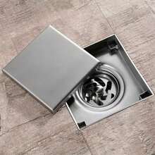 1PC Tile Insert Rectangular Floor Waste Grates Bathroom Shower Drain 100*100mm 304 Stainless Steel Anti Odor Invisible Floor Drain Random Color - Multicolor - View 6