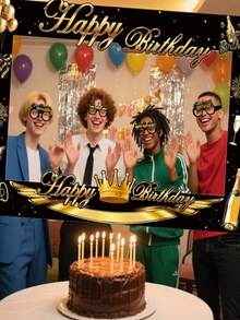 6/12pcs/2026 New Year Glasses, Black & Gold 3D Paper Glasses For 2026 Celebrations, Happy New Year Photo Props, Novelty New Year's Eve Party Perfect Gift - Multicolor - View 2