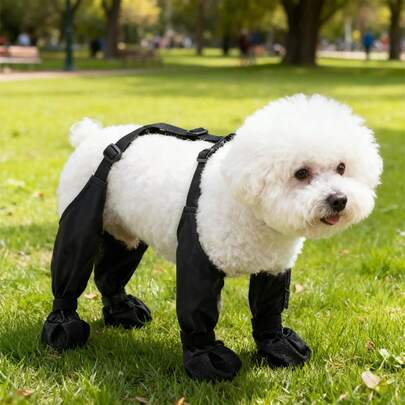 可调节防水防滑户外宠物狗爪保护靴，适用于小型和中型犬