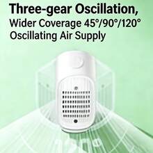 F21 Digital Display Water-Cooled Automatic Oscillating Desktop Fan, Large-Capacity Battery, Three-Speed Oscillation, Six-Speed Fan Adjustment, Water-Cooled Mist Cooling, Turbine Fan Blades, Portable Cooling Fan For Offices And Dormitories. - Desk Fan - View 4