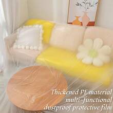Multipurpose Disposable Furniture Dust Cover, Provides Dust Protection For Furniture During Long-Term Storage Or Renovation, Waterproof, Odorless, Transparent PE Film - Multicolor - View 5